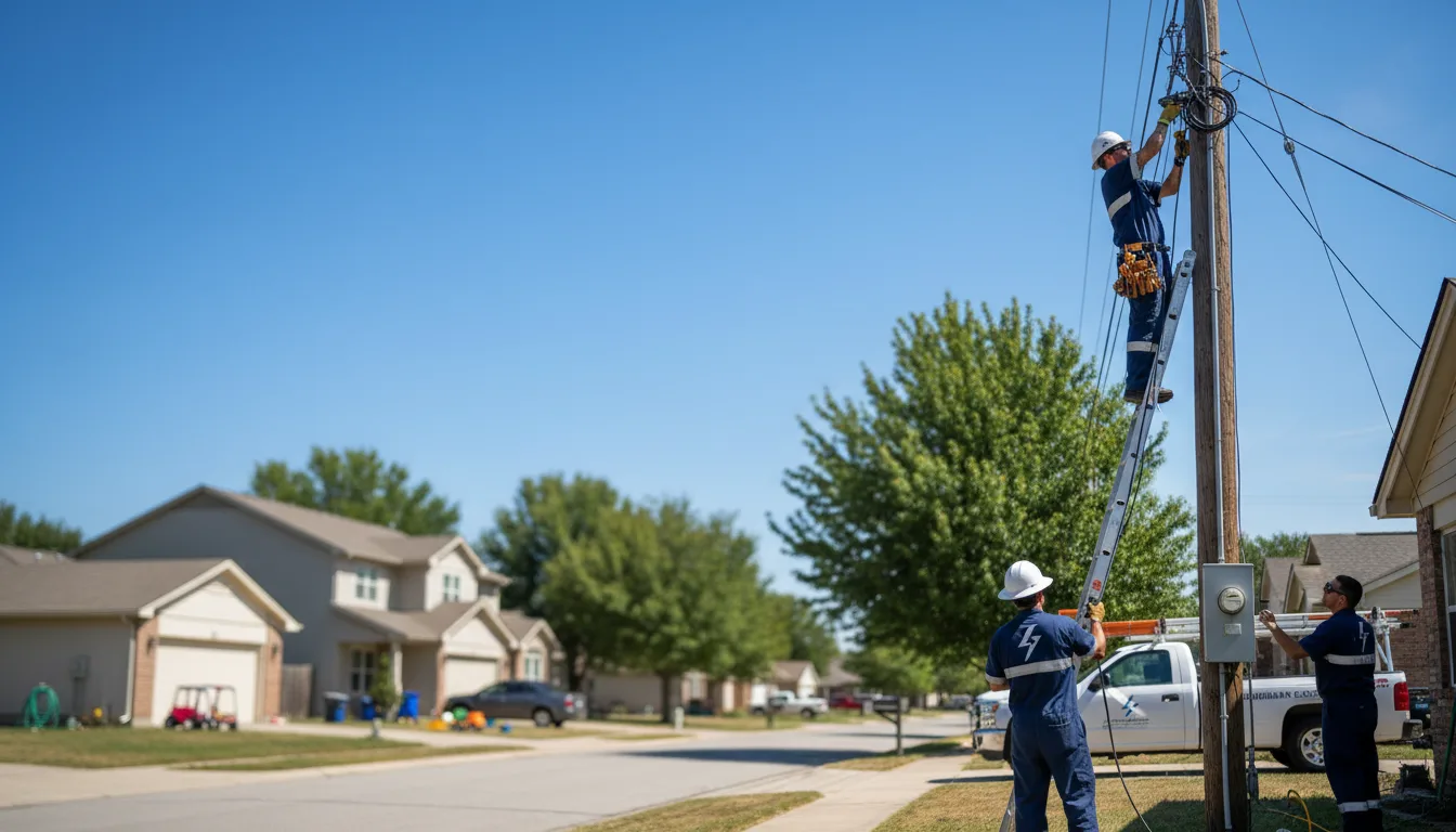 Residential electrician providing installation services in Mexia, TX